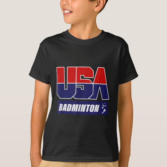 Badminton 2021 Usa  T Shirt (Framsida)