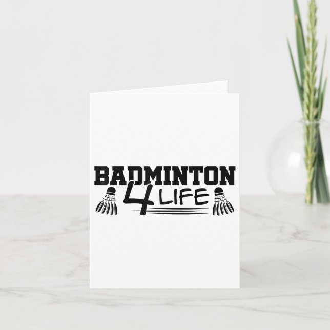 Badminton 4 Life Grafisk Badminton Spelare Shuttle Kort (Framsida)