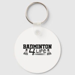 Badminton 4 Life Grafisk Badmintonspelare Fjäderbo Nyckelring
