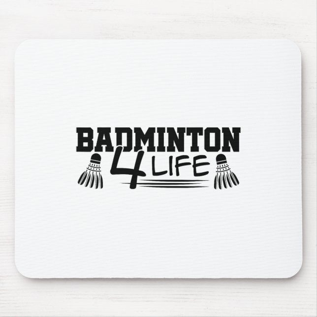 Badminton 4 Life Graphic Badminton Player Shuttle Musmatta (Framsidan)