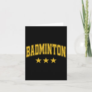 Badminton All Gult Stars Clic Retro Varsity Text Kort