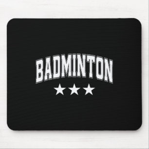 Badminton All White Stars Clic Retro Varsity Text Musmatta