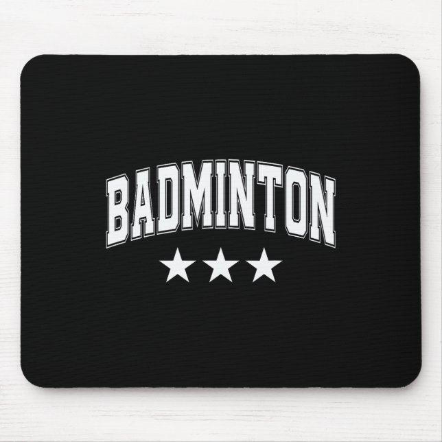 Badminton All White Stars Clic Retro Varsity Text Musmatta (Framsidan)