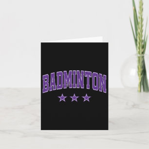 Badminton Alla Lila Stjärnor Clic Retro Varsity Te Kort