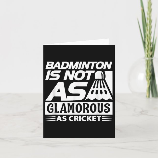 Badminton Älskare Funny - Badminton är inte som Gl Kort (Framsida)