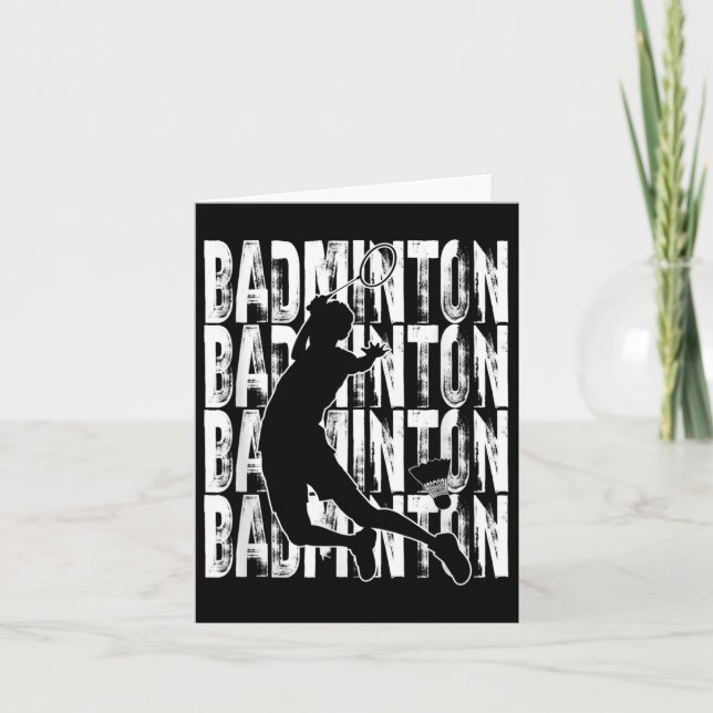 Badminton Älskare tema Grafikdesign Kort (Framsida)