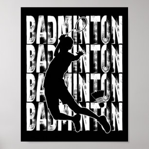 Badminton Älskare tema Grafikdesign Poster