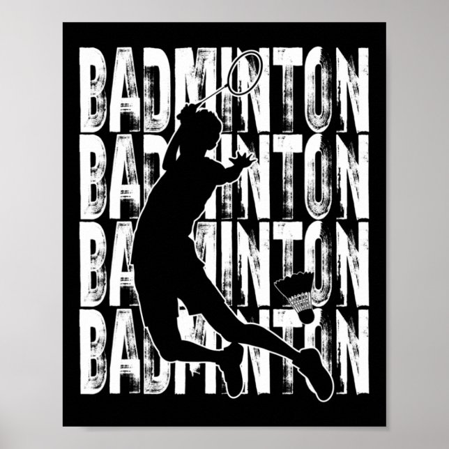Badminton Älskare tema Grafikdesign Poster (Framsidan)