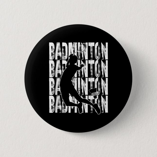 Badminton-älskare Tema Grafisk Design  Knapp (Framsida)