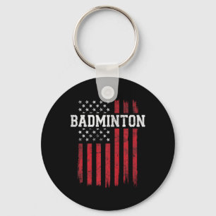 Badminton American Flagga Usa Patriot Patriotic Nyckelring
