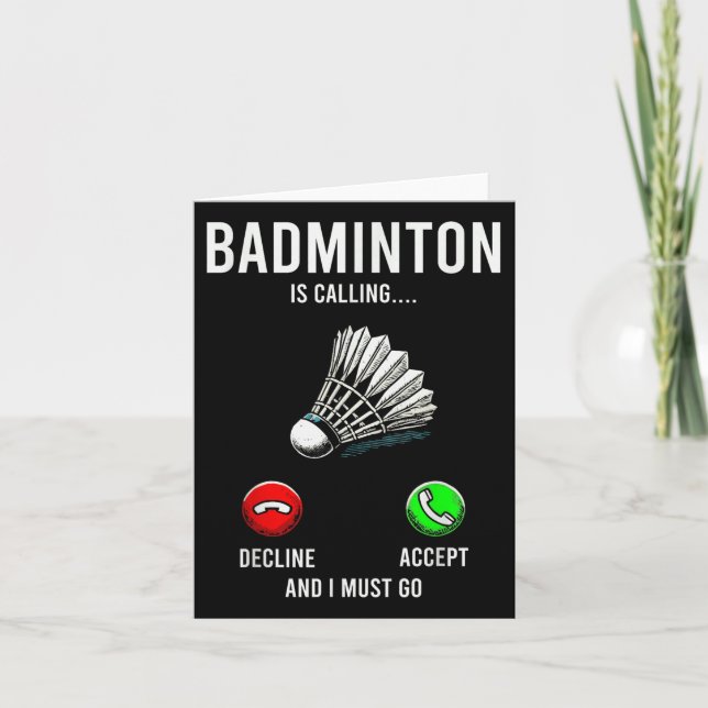 Badminton anropar avböjd Roligt som ska spelas upp Kort (Framsida)