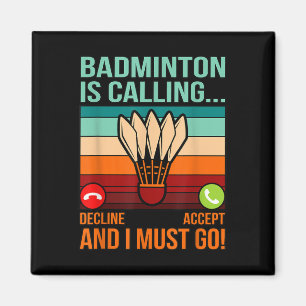 Badminton anropar Shuttle Älskare Player Coach Gr Magnet