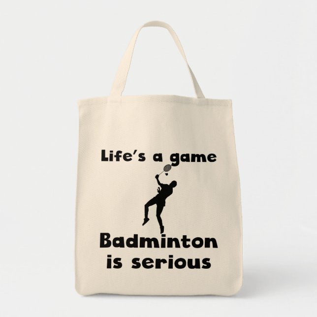 Badminton är allvarlig tygkasse (Framsidan)