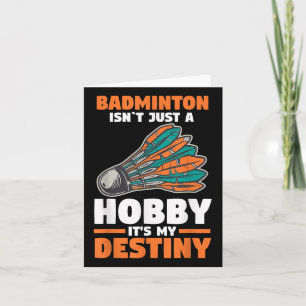 Badminton är bara en hobby. kort