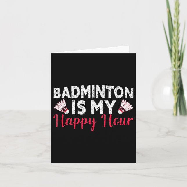 Badminton är min Lycklig-timmes underbara Badminto Kort (Framsida)
