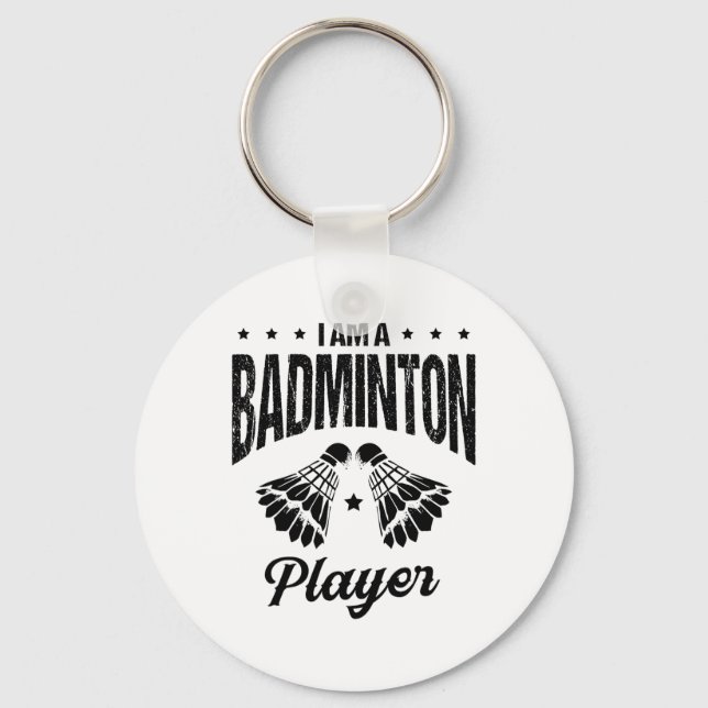 Badminton är mitt livstidsbadminton-spelarskyttel nyckelring (Framsida)