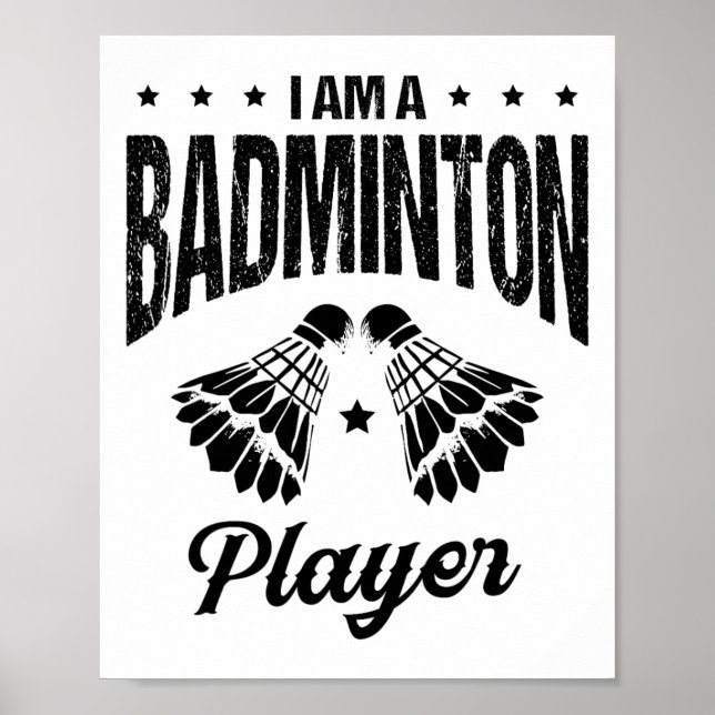 Badminton är mitt livstidsbadminton-spelarskyttel poster (Framsidan)