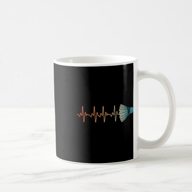 Badminton Art För manar kvinnor Badminton Älskare  Kaffemugg (Höger)