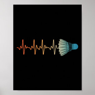 Badminton Art För manar kvinnor Badminton Älskare  Poster