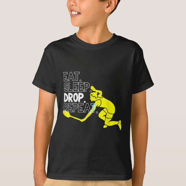 Badminton. Ät. Sov. Släpp. Upprepa. T Shirt (Framsida)