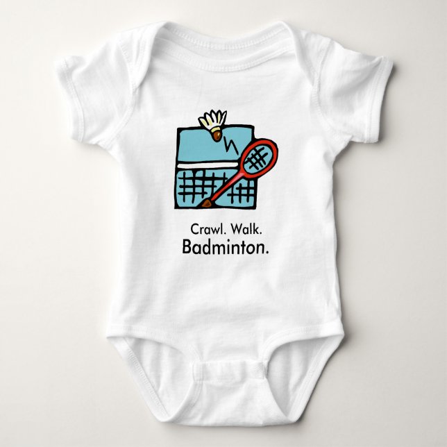 Badminton Baby Body T Shirt (Framsida)