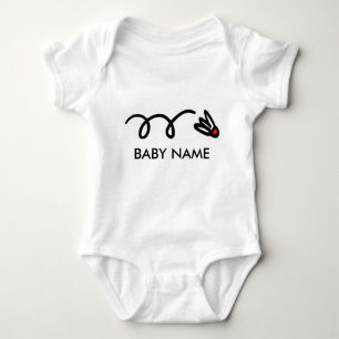 Badminton babykläder med personligt namn t shirt