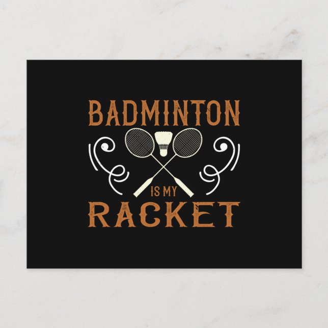 Badminton - Badminton är min racket Vykort (Framsida)