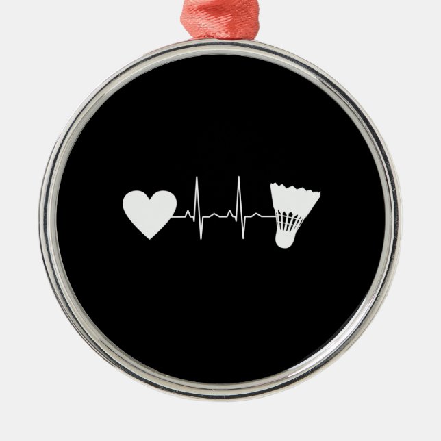 Badminton - Badminton Boll Heartslag Julgransprydnad Metall (Framsidan)