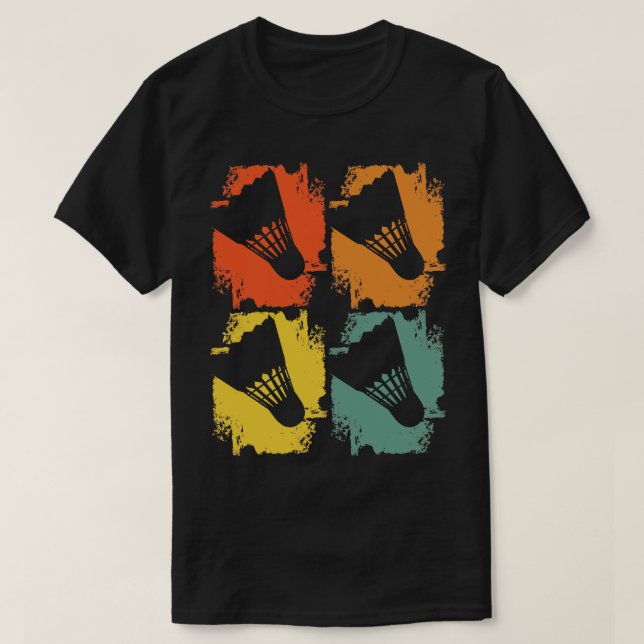 Badminton Badminton Boll Retro T Shirt (Design framsida)