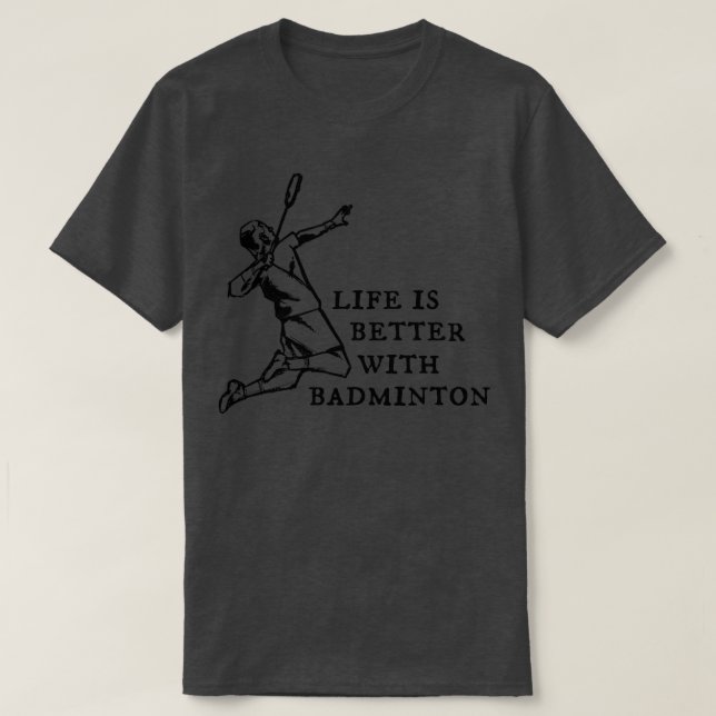 Badminton Badminton Player 1 T Shirt (Design framsida)