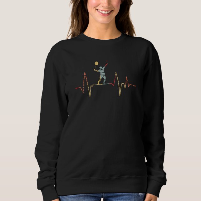 Badminton - Badminton Player Heartslag T Shirt (Framsida)