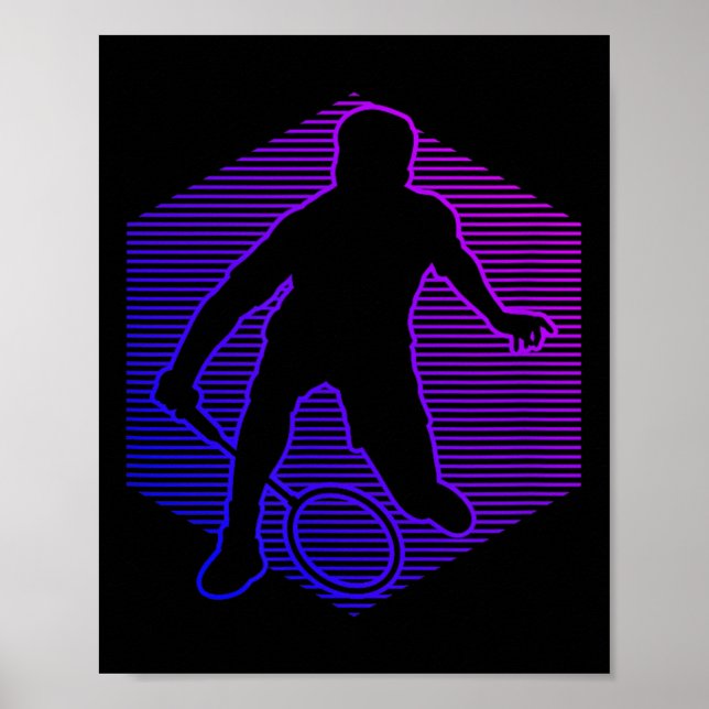 Badminton Badminton Player Men Women Shuttle  Poster (Framsidan)