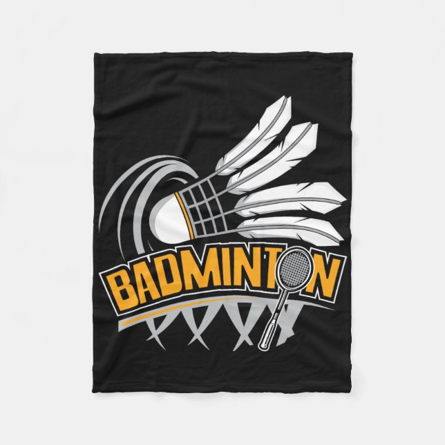 Badminton - Badminton Player Shuttle Birdie Fleecefilt (Framsidan)