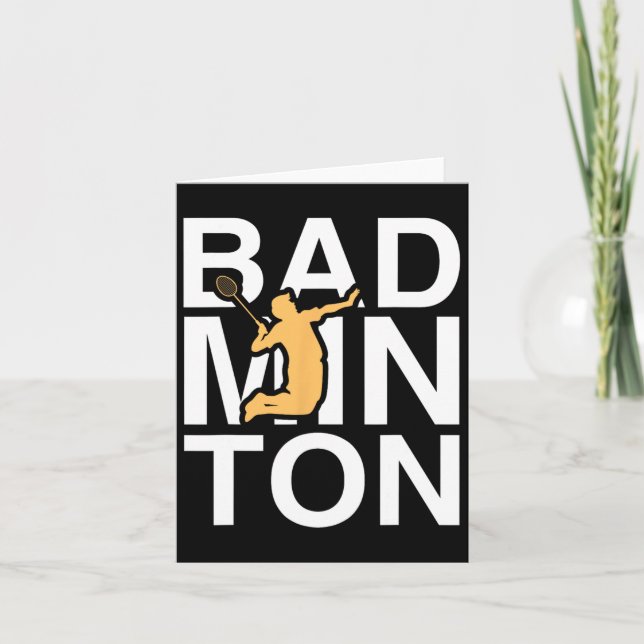 Badminton Badminton Player Sports Hob Kort (Framsida)