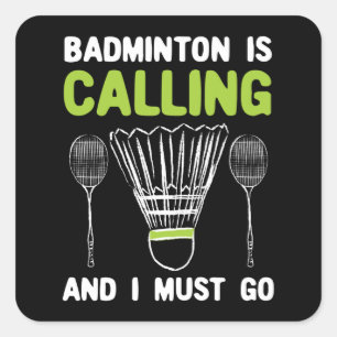 Badminton - Badminton ringer Fyrkantigt Klistermärke