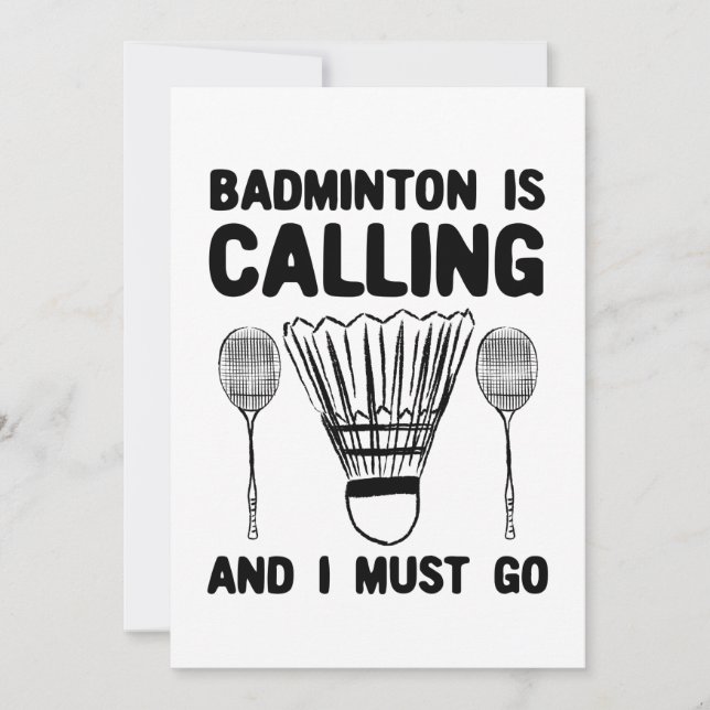 Badminton - Badminton ringer Inbjudningar (Framsida)