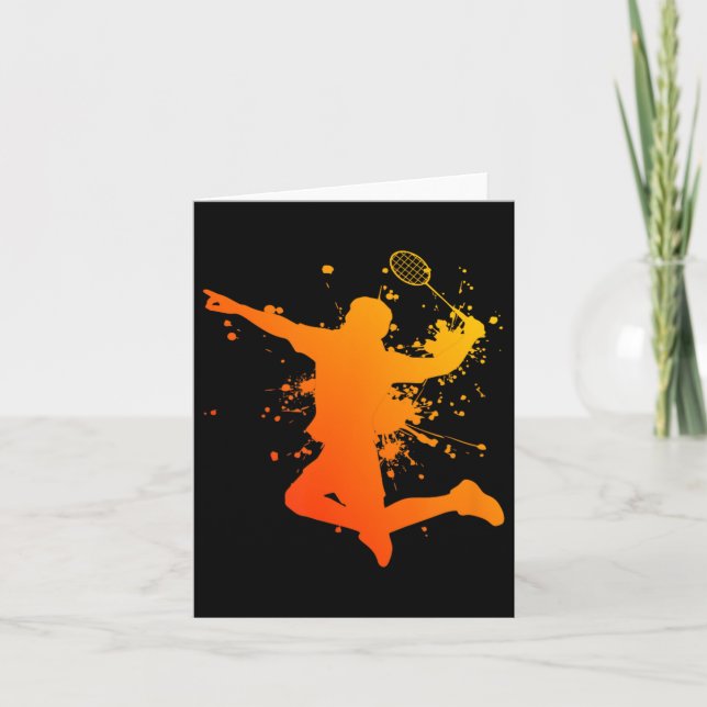 Badminton Badminton Spelare Squash Fjäderboll  Kort (Framsida)