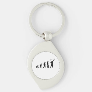Badminton Badminton Swirl Silverfärgad Nyckelring