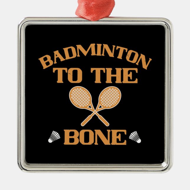 Badminton - Badminton till benet Julgransprydnad Metall (Framsidan)