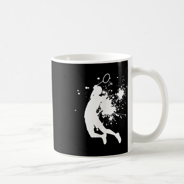 Badminton Badmintonspelare Herr Squash Fjäderboll  Kaffemugg (Höger)