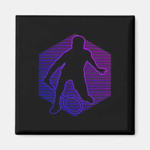Badminton Badmintonspelare Män Kvinnor Fjäder  Magnet