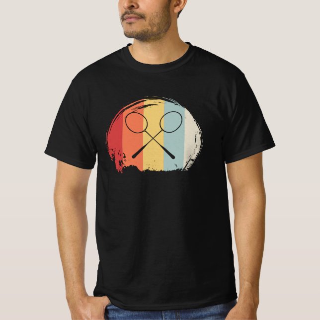 Badminton Badmintonspelare Present T Shirt (Framsida)