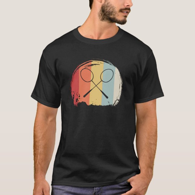 Badminton Badmintonspelare Present T Shirt (Framsida)