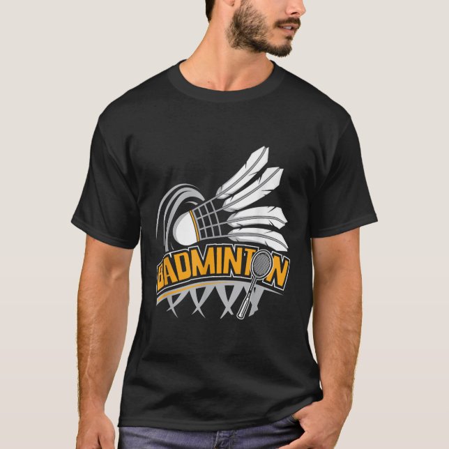 Badminton - Badmintonspelare Shuttle Fjäderboll  T Shirt (Framsida)