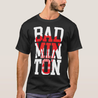 Badminton big font badminton coach s badminton rac t shirt