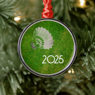 Badminton Birdie, Grönt Grass Ornament