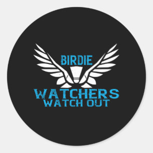Badminton - Birdie Watchers vakter Runt Klistermärke
