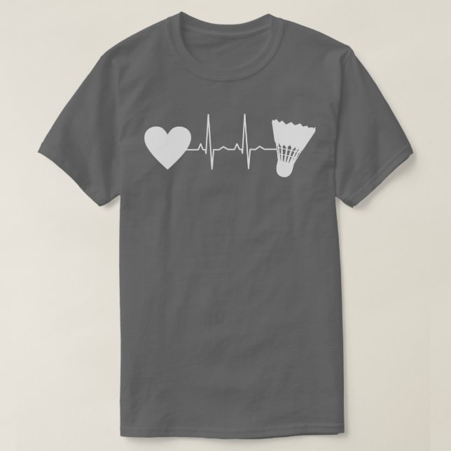 Badminton Boll Heartslag 2 T Shirt (Design framsida)