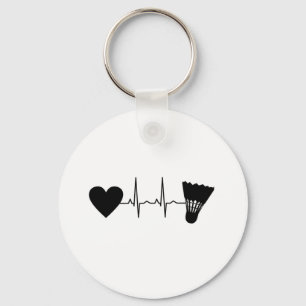 Badminton Boll Heartslag Nyckelring