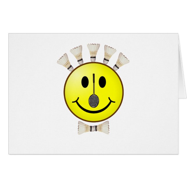 Badminton Bowtie Hälsningskort (Framsidan Horizontal)